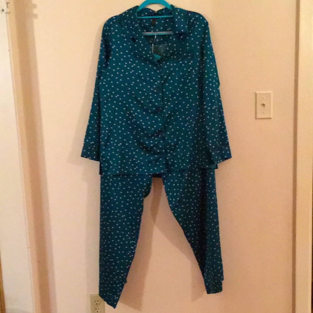 Soma Satin Pajama Top and Bottoms